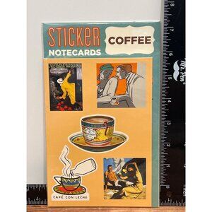 Vintage Coffee Art Peel-Off Sticker Notecard Laughing Elephant SN104